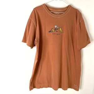 Life Is Good Copper Orange Graphic Tee Dog Ice Cream